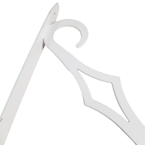 NEW Set of 2 White Decorative Scroll Swirl Colonial Metal Shelf Brackets… - Picture 3 of 4